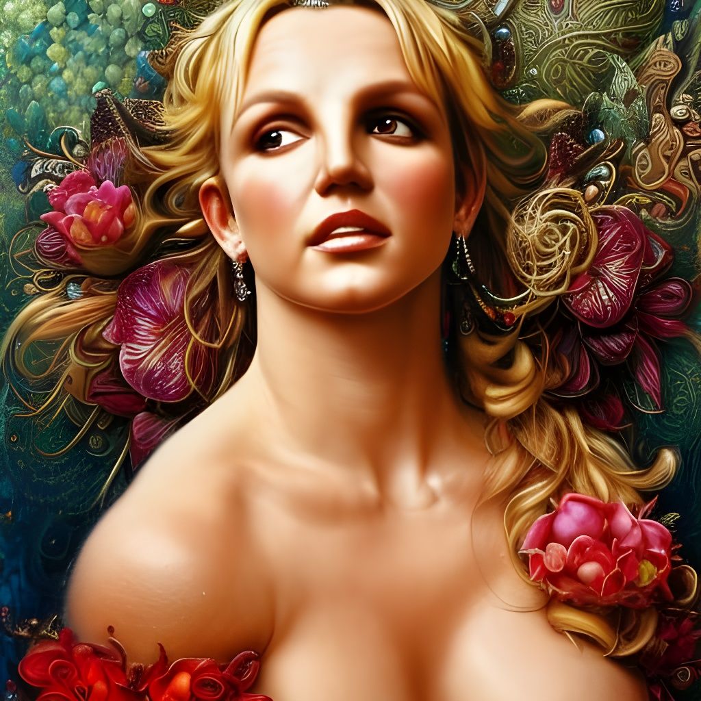 Hyperrealistic Portrait of a Beautiful Woman in Digital Illu...