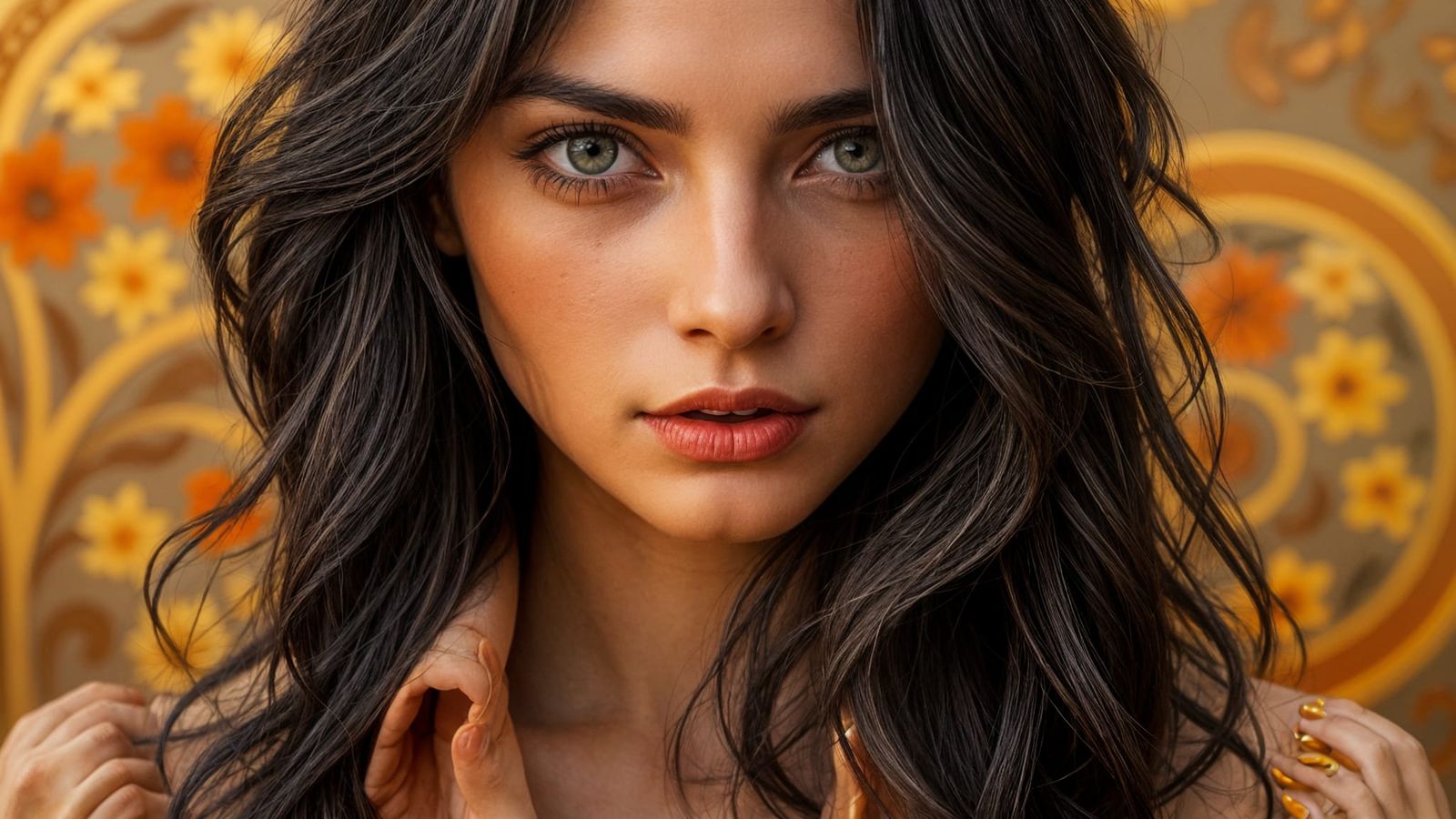 Enchanting Lady in Golden Light