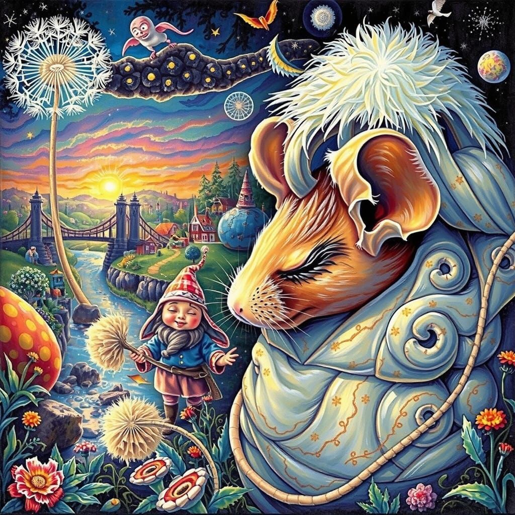 Whimsical Postimpressionist Dystopian Dreamscene