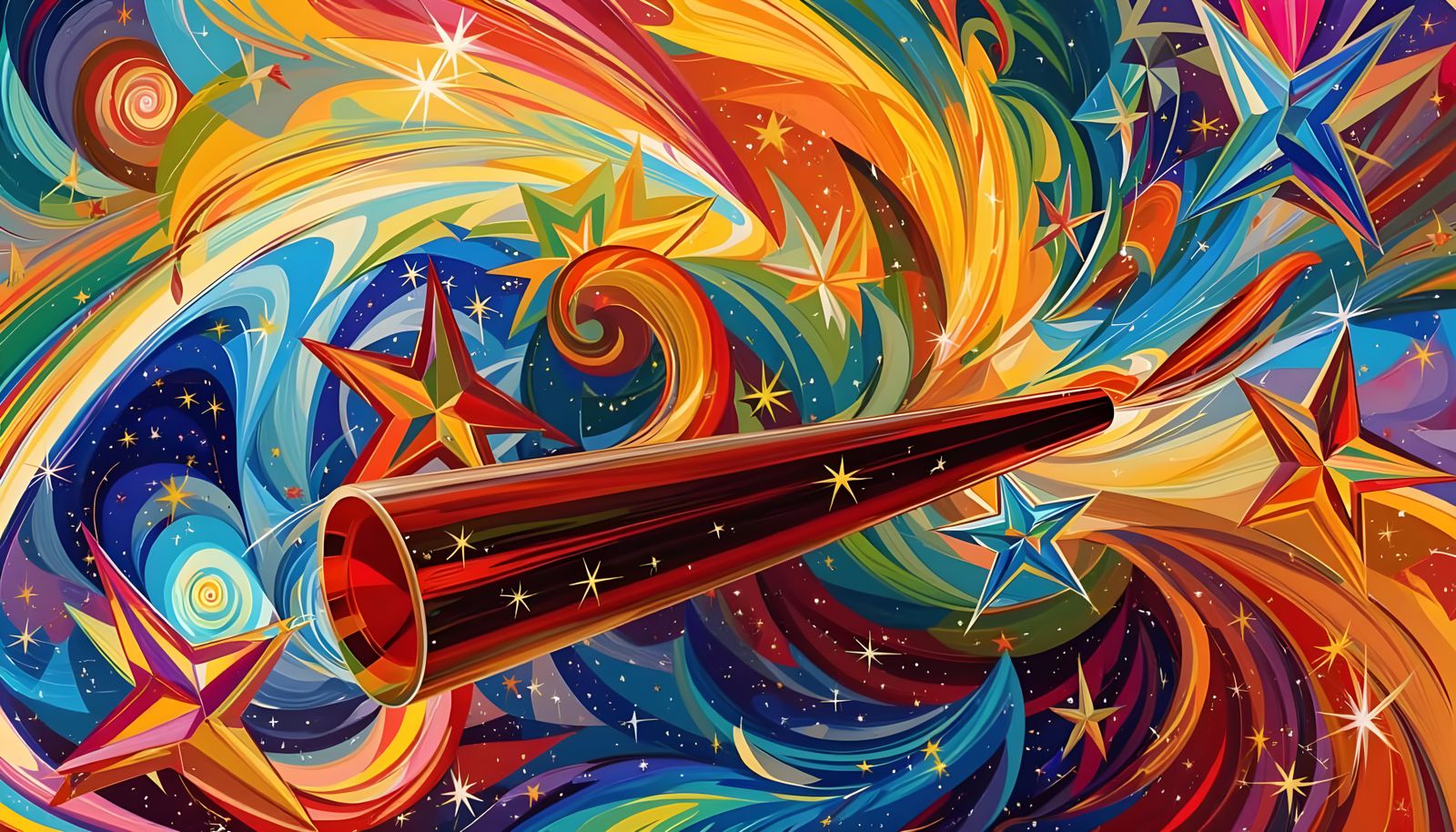 Dynamic Cylinder Races Through Kandinsky Star Cosmos