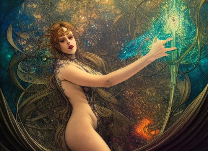 Six of Wands Tarot Card in Digital Art Style