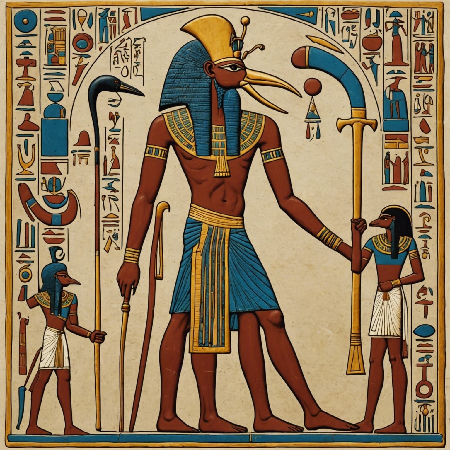 Ancient Egyptian God Thoth Illustration