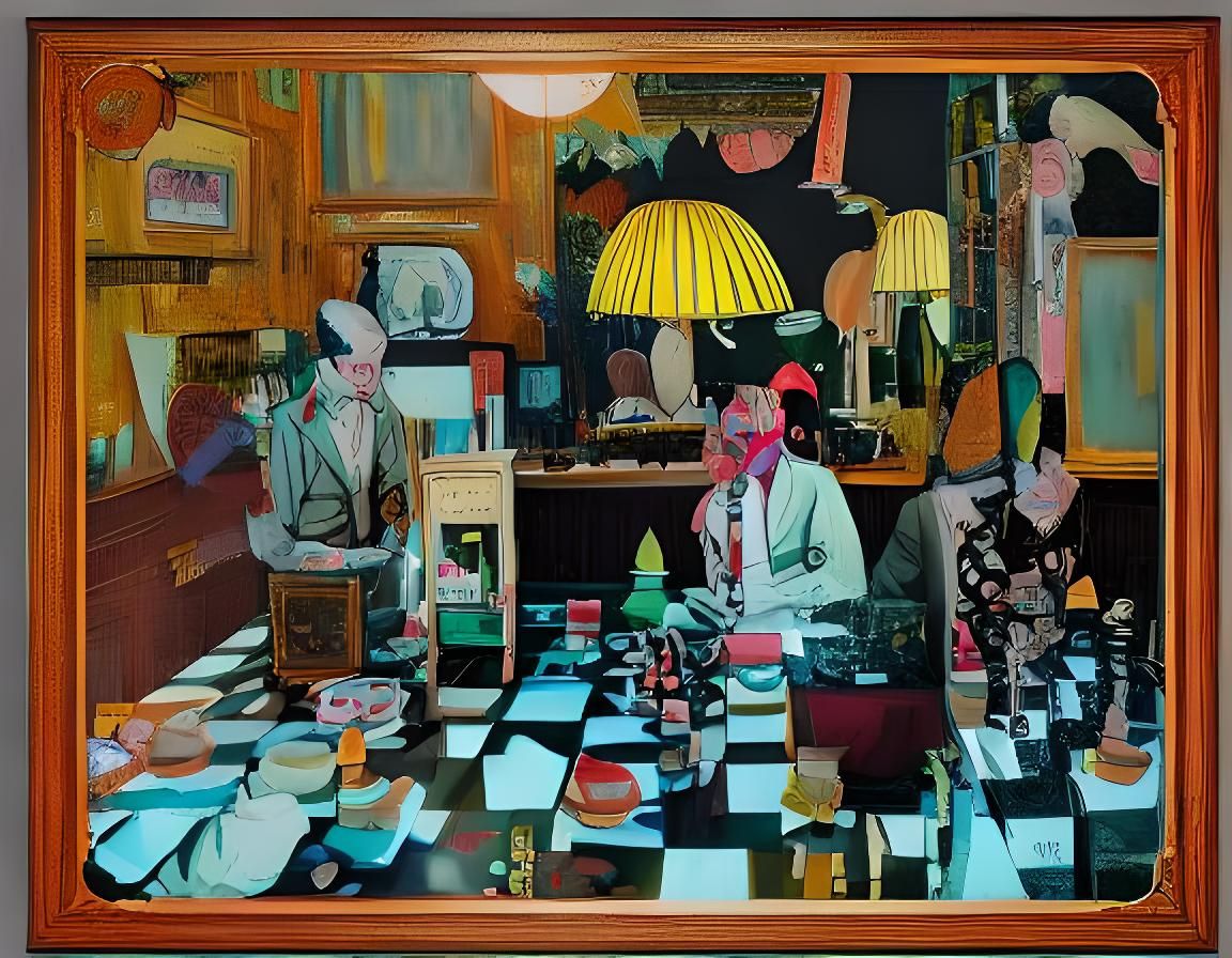 Surreal Malls: AI Art in a Constructivism Style