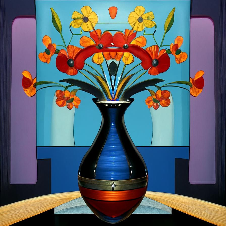 Vase, Coherent in the style of Tom Fedro