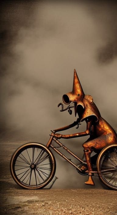 Steampunk Bicycles in Haunted Mine with Ghosts