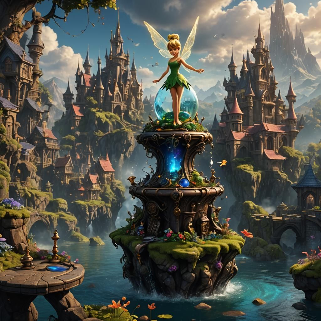 Detailed Matte Painting of Tinkerbell in 8K