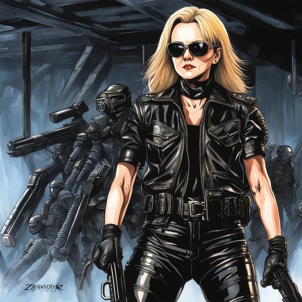 Liz Truss as Anime Character in Predator Scene