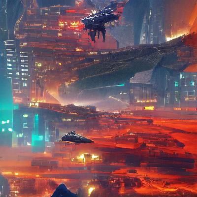 Futuristic Sci-Fi Cityscape