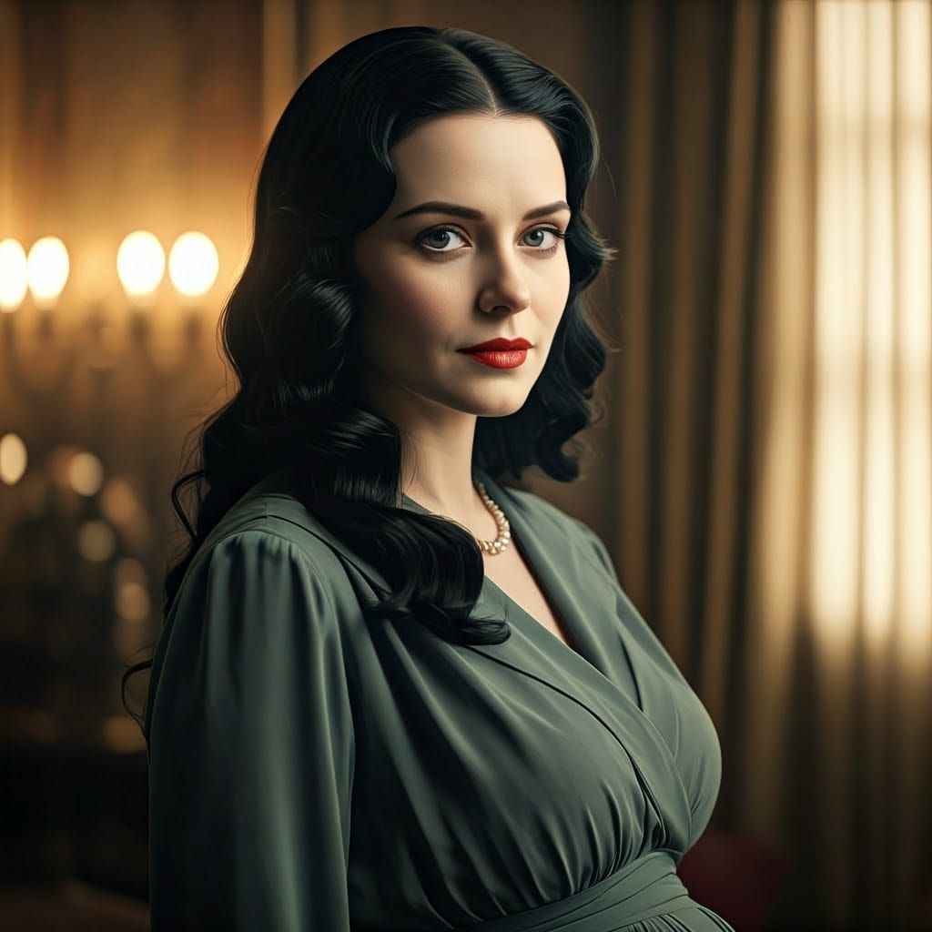 Miss Peregrine in 1940s Style, 8K HDR Portrait