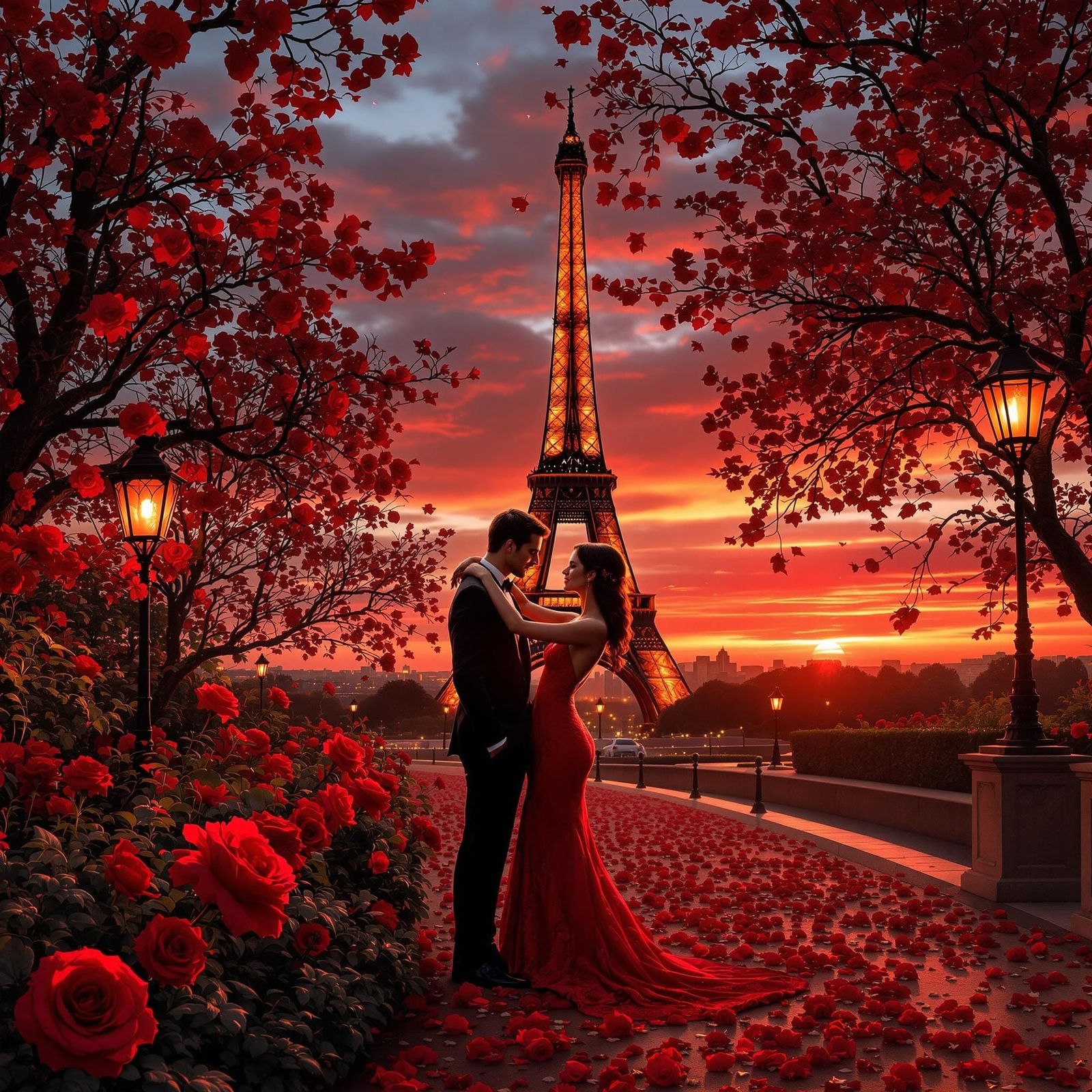 Elegant Sunset Romance in the City of Love