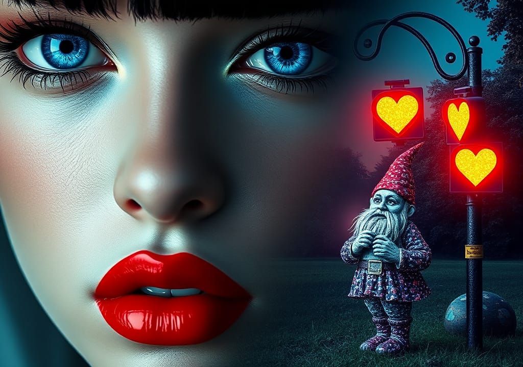 Surreal Face Merged with Landscape in Digital Art