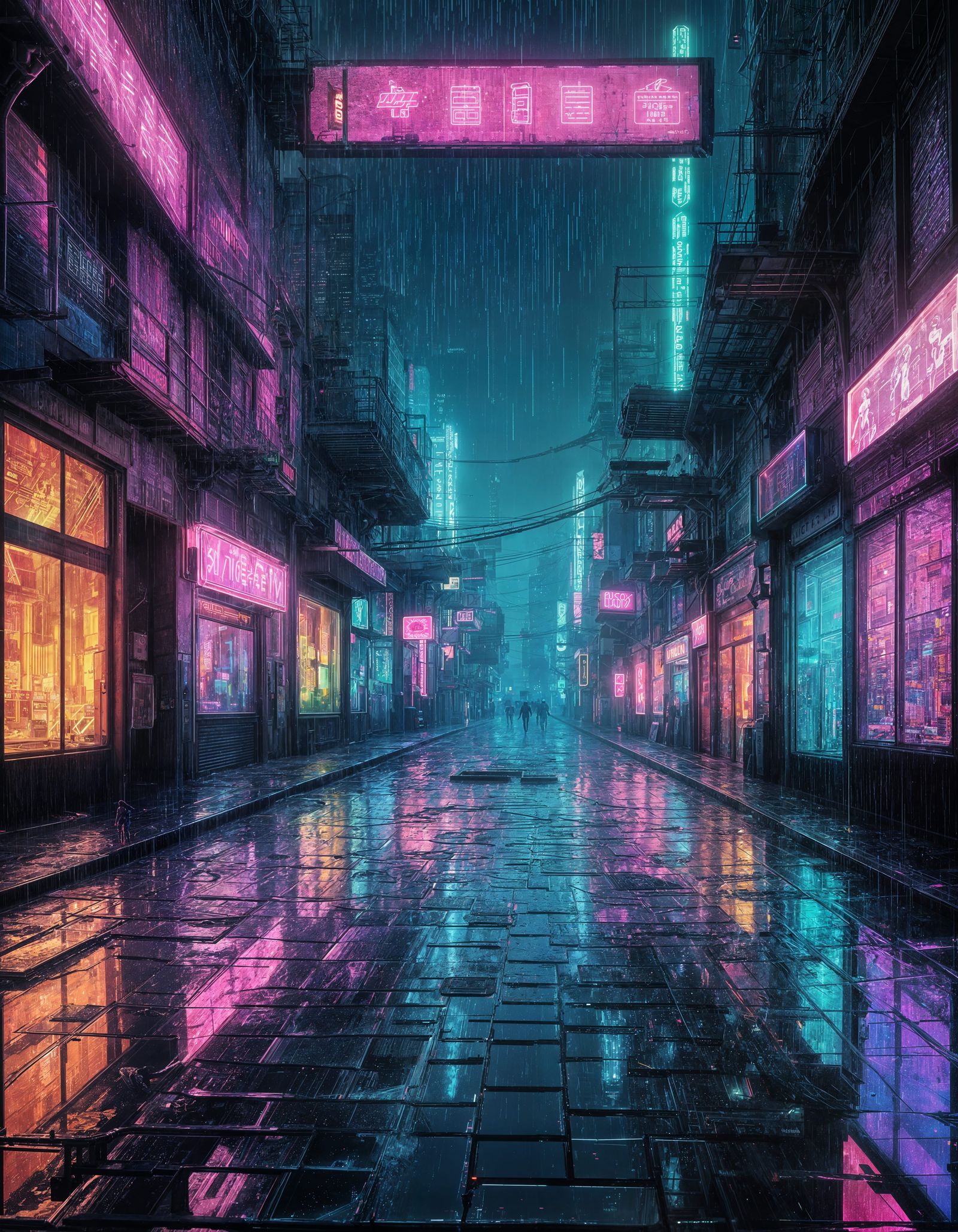 Futuristic Cityscape in Blade Runner 2049 Aesthetic