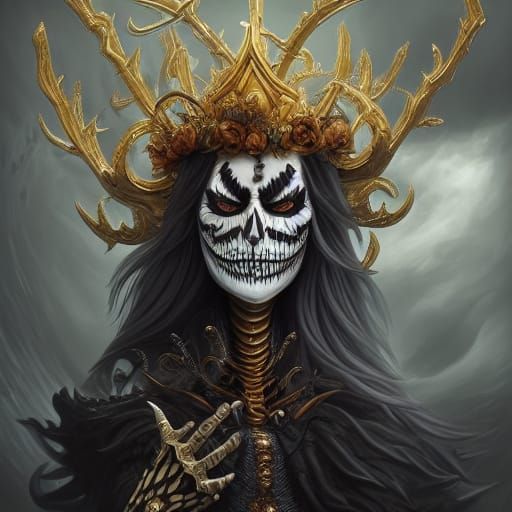 Intricately Detailed Pumpkin King Portrait in Fantasy Style