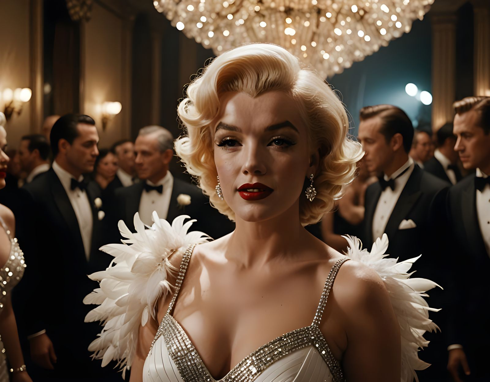 Marilyn Monroe Dances in Diamonds: A Cinematic Still