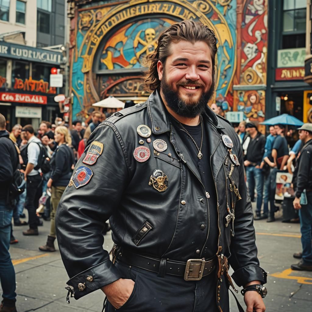 Handsome chubby masculine man