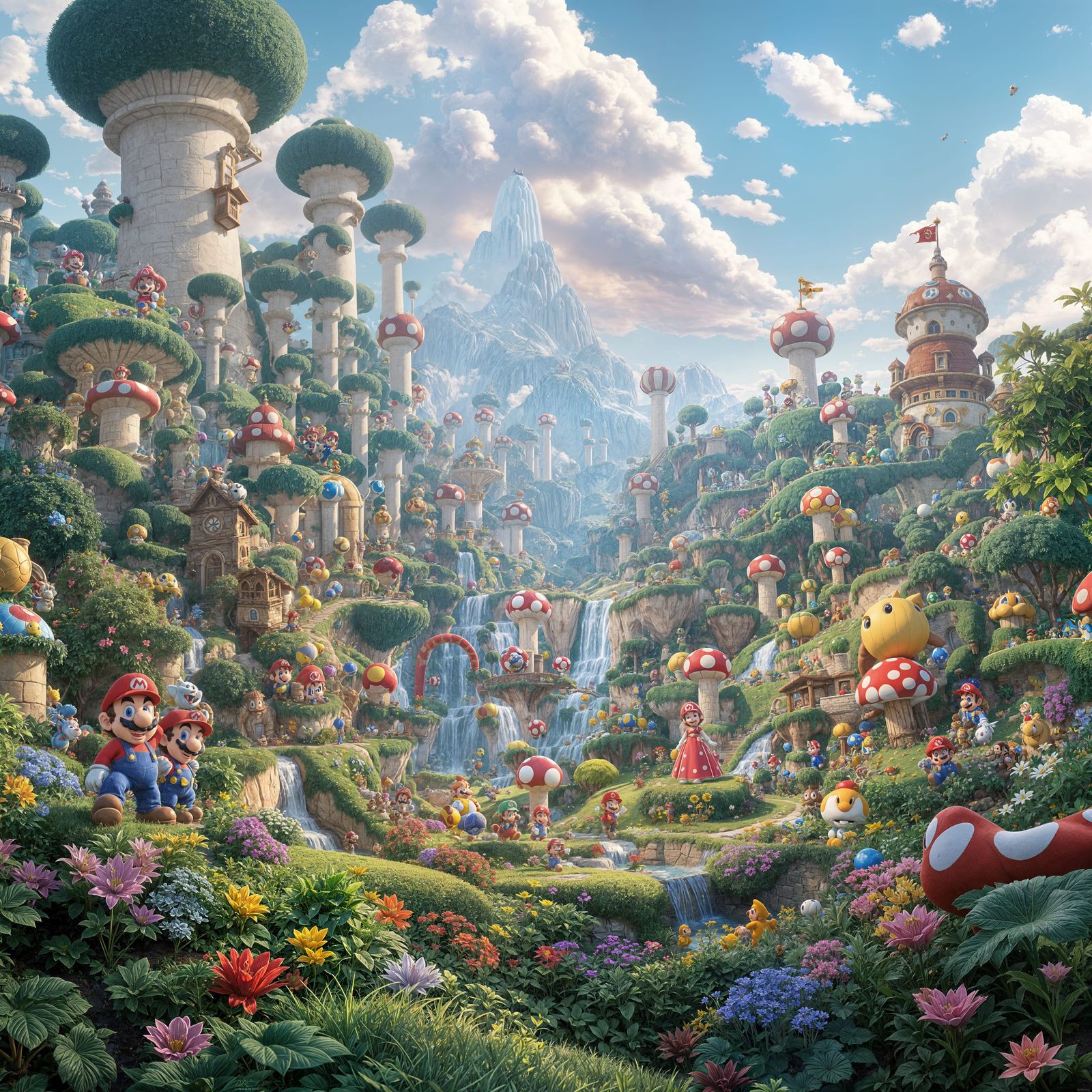 3D Render of Super Mario World