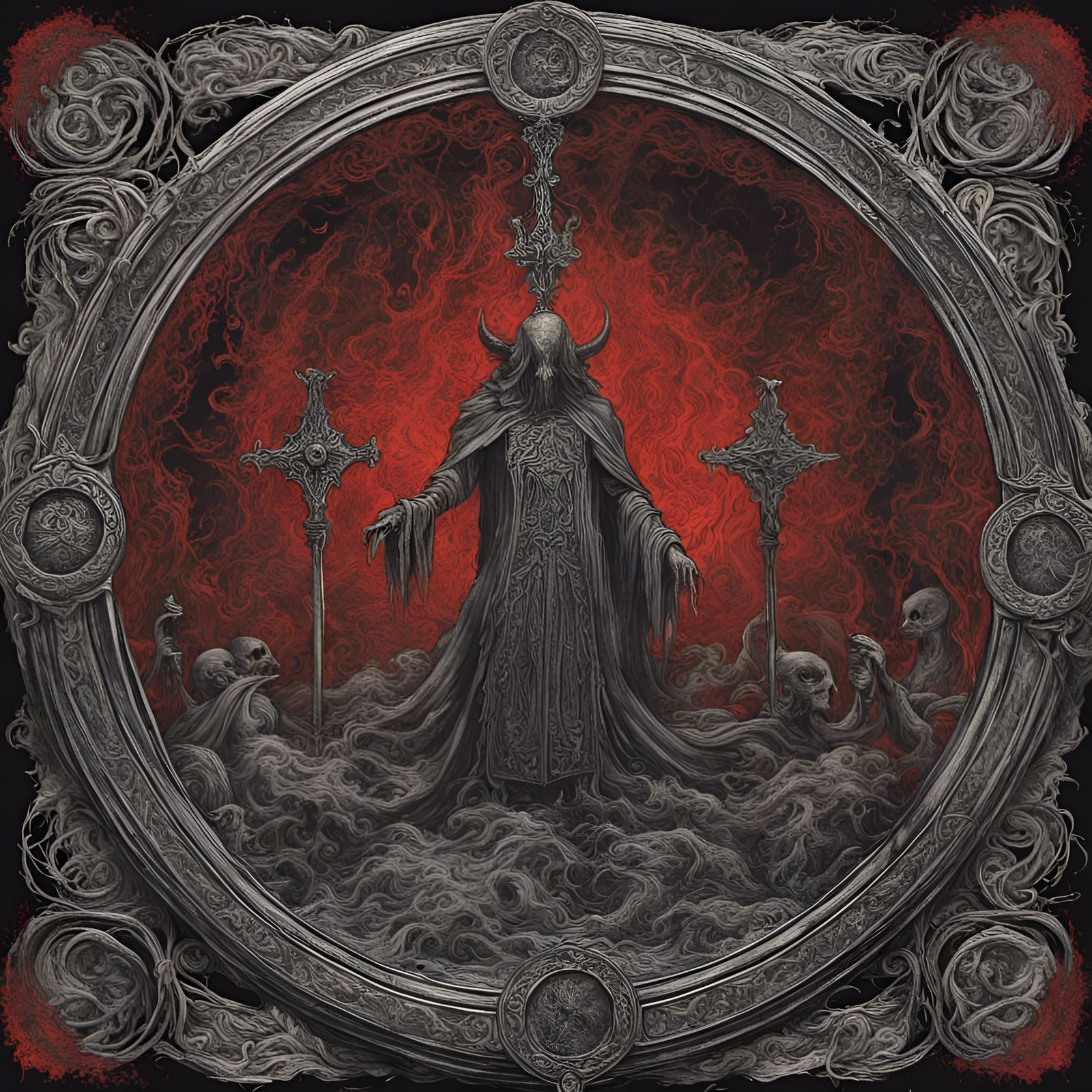 Hellish Celtic Necronomicon in Black Metal Style