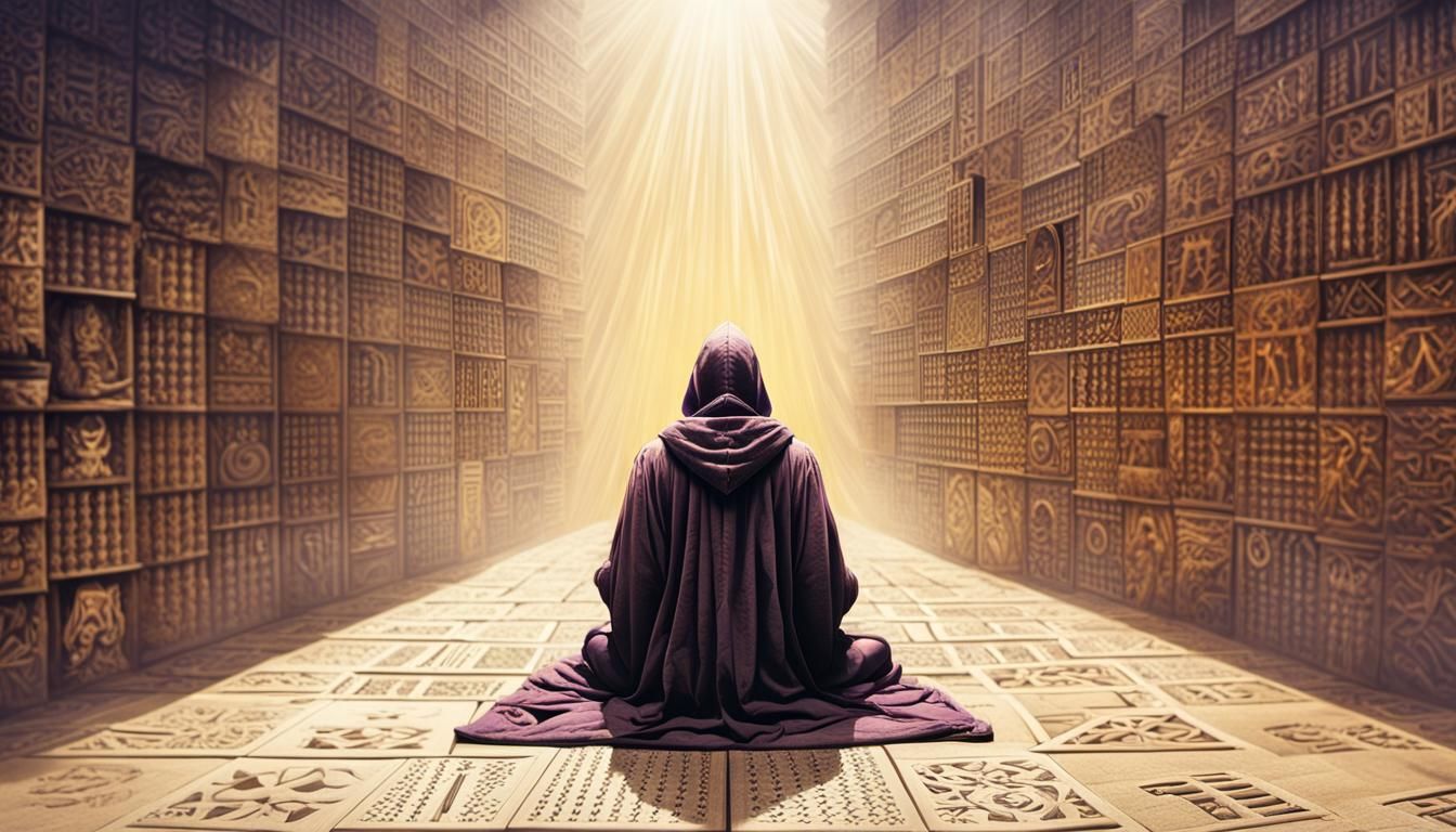 Arcane Monk in Dark Fantasy Style