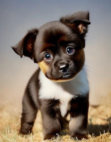 Heartwarming Portrait of an Adorable Baby Dog