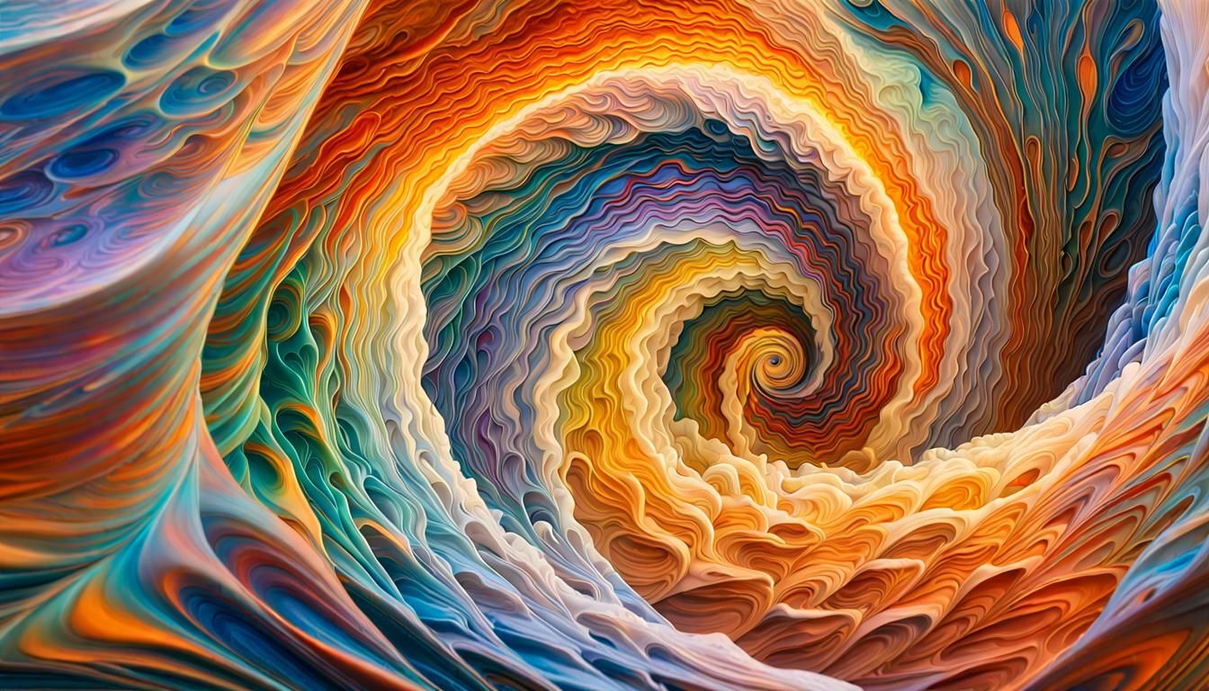 Cosmic Maelstrom in Vibrant Impasto