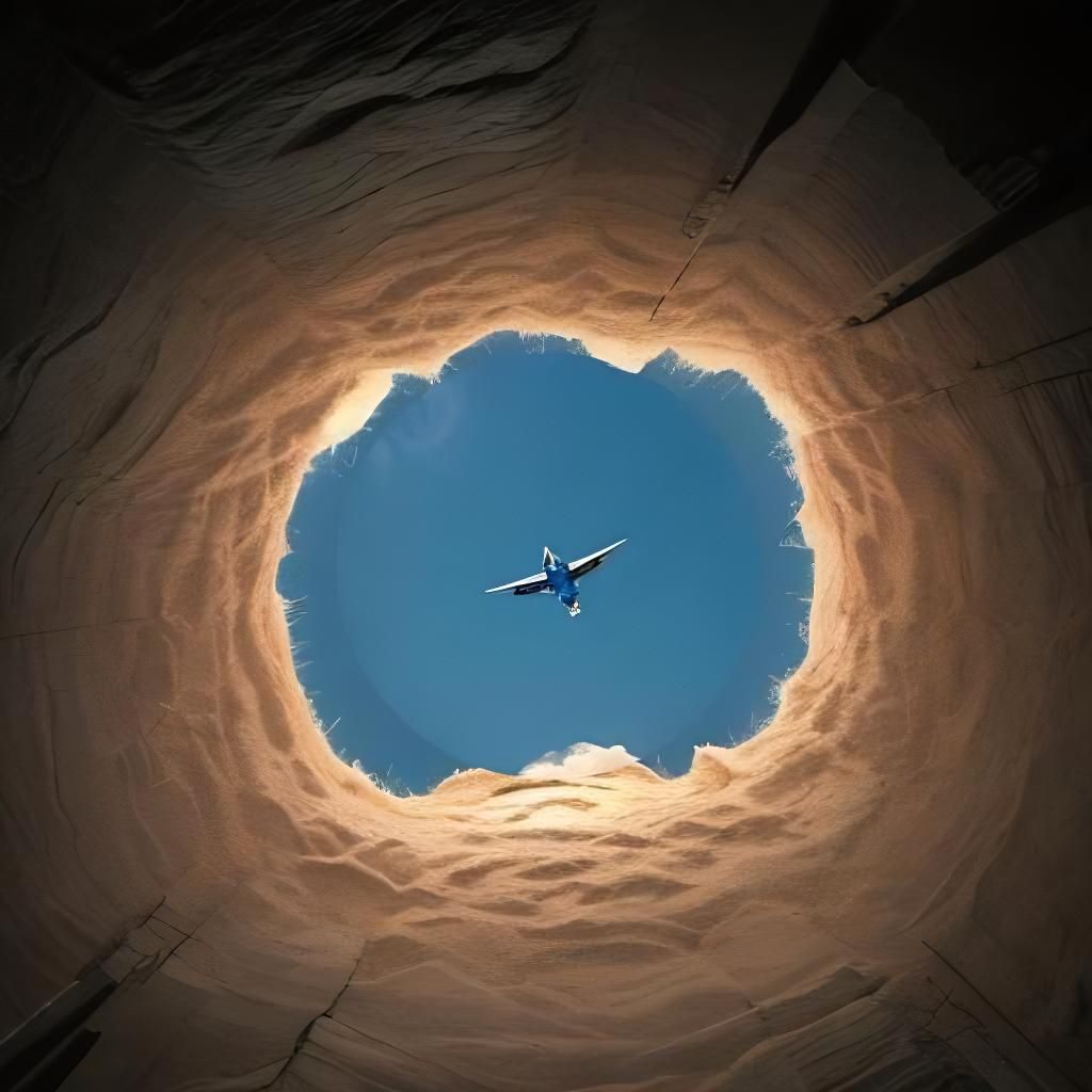 Looking up from the bottom of a deep hole