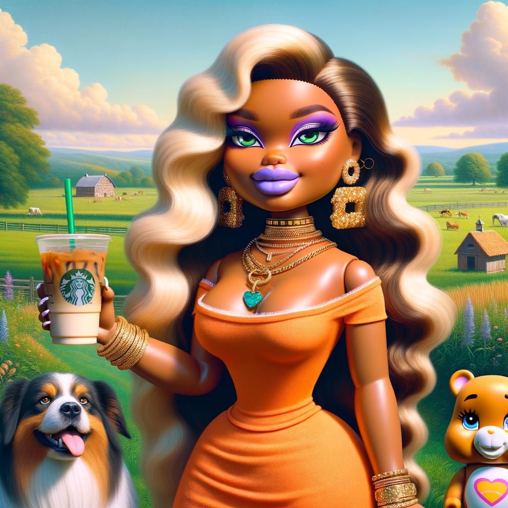 Samoan Goddess in Whimsical 3D Oil Painting Style