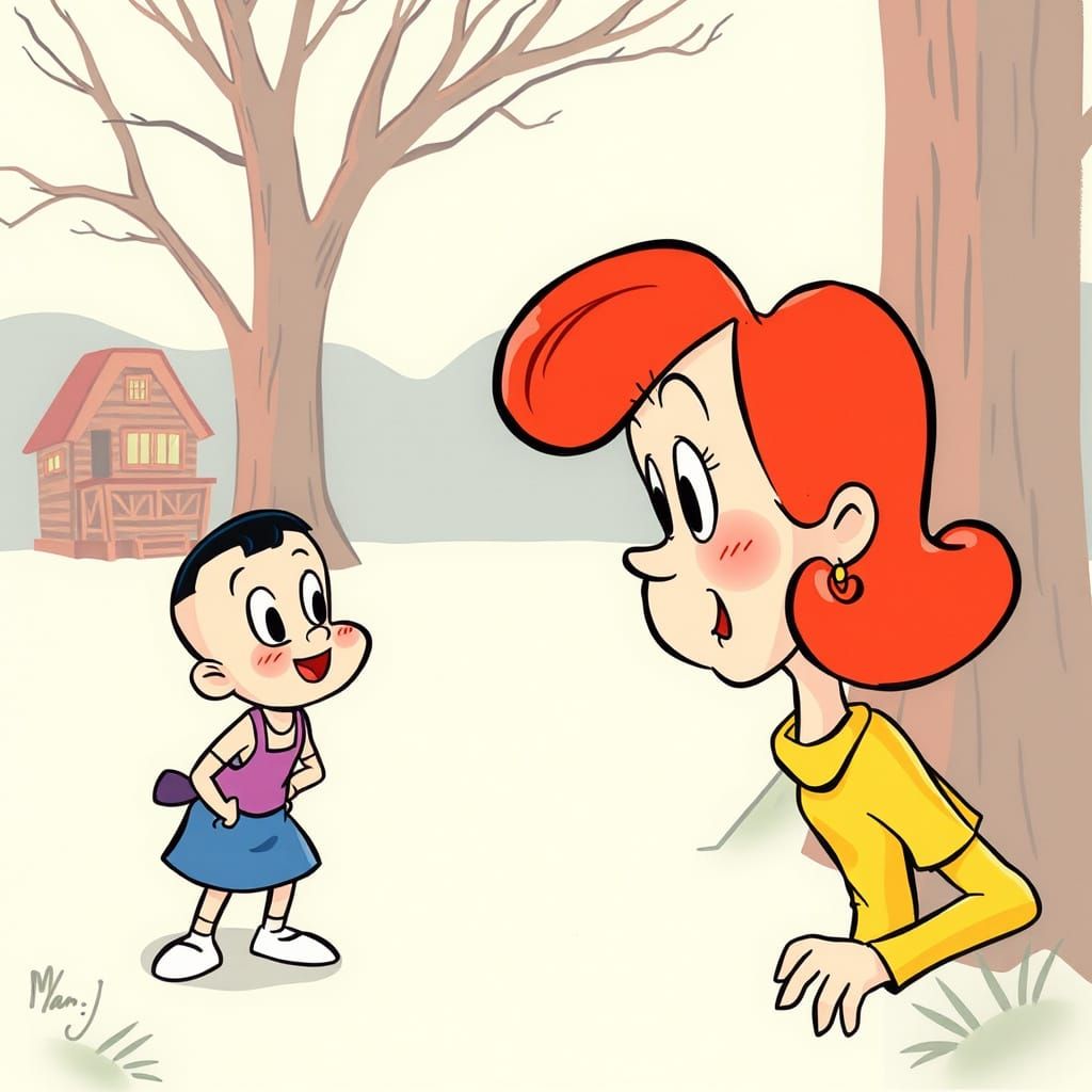 Retro 1950s Style 2D Cartoon