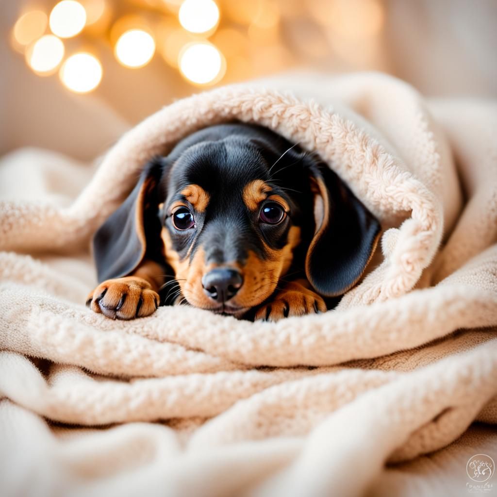 Dachshund Puppy Sleeping: Cute Pet Photography