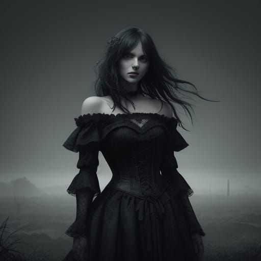 Gothic Taylor Swift in Victorian-Inspired Attire