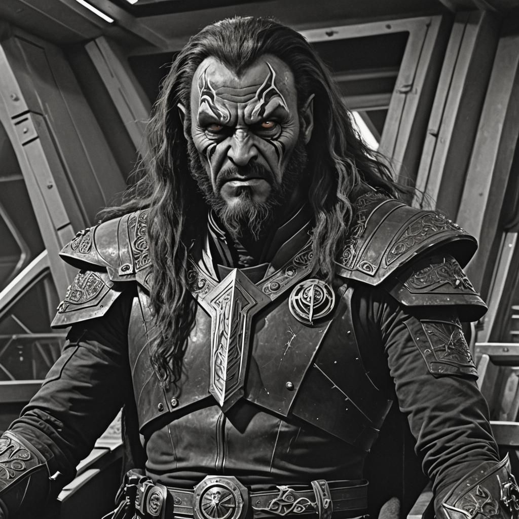 General Martok on the Bridge of the Rotarran