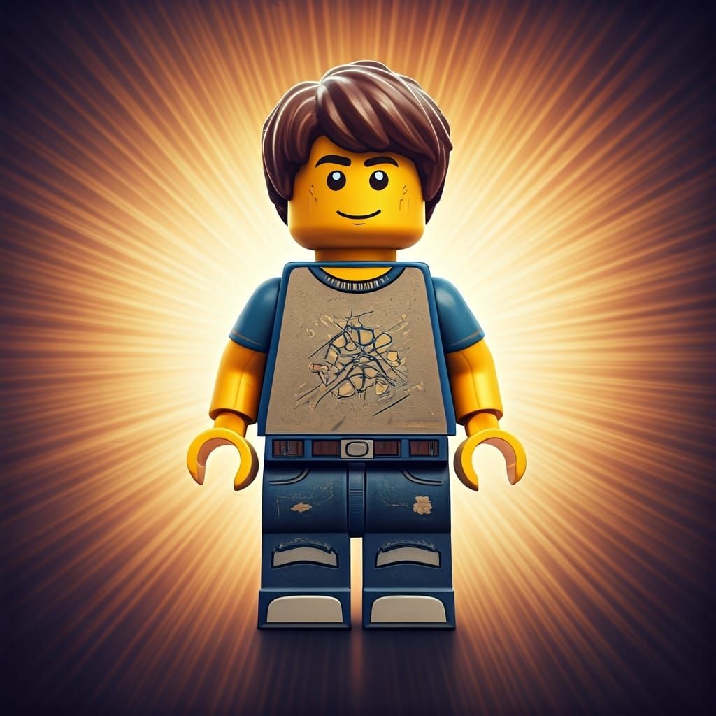 Lego Minifigure as 3D Art in Pixar Style