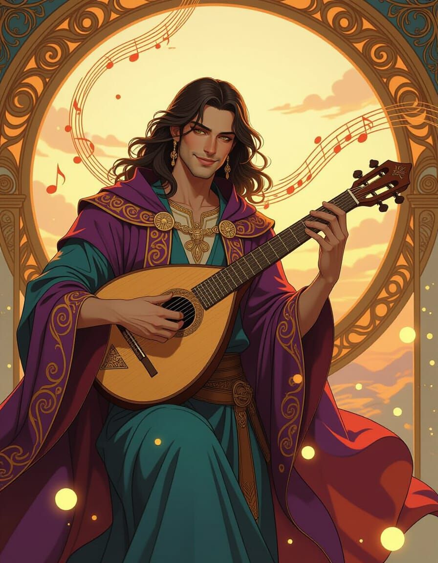 Sorcerer Conjuring Love Through Ethereal Music