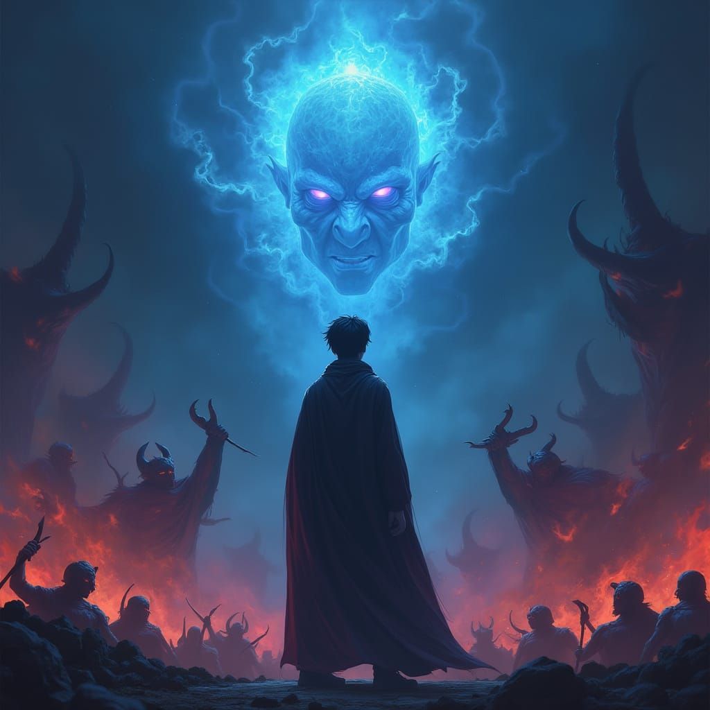 Vigilant Hero Dominates Defeated Demons in Futuristic Battle...