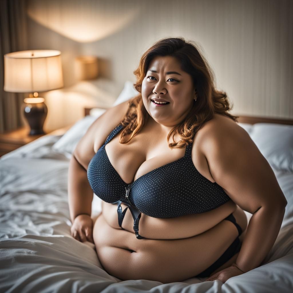 Plus-Size Woman Lingerie Portrait, Professional Photography