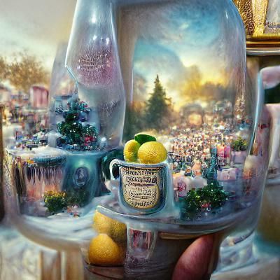Lemonade at Christmas: A Thomas Kinkade-Inspired Painting