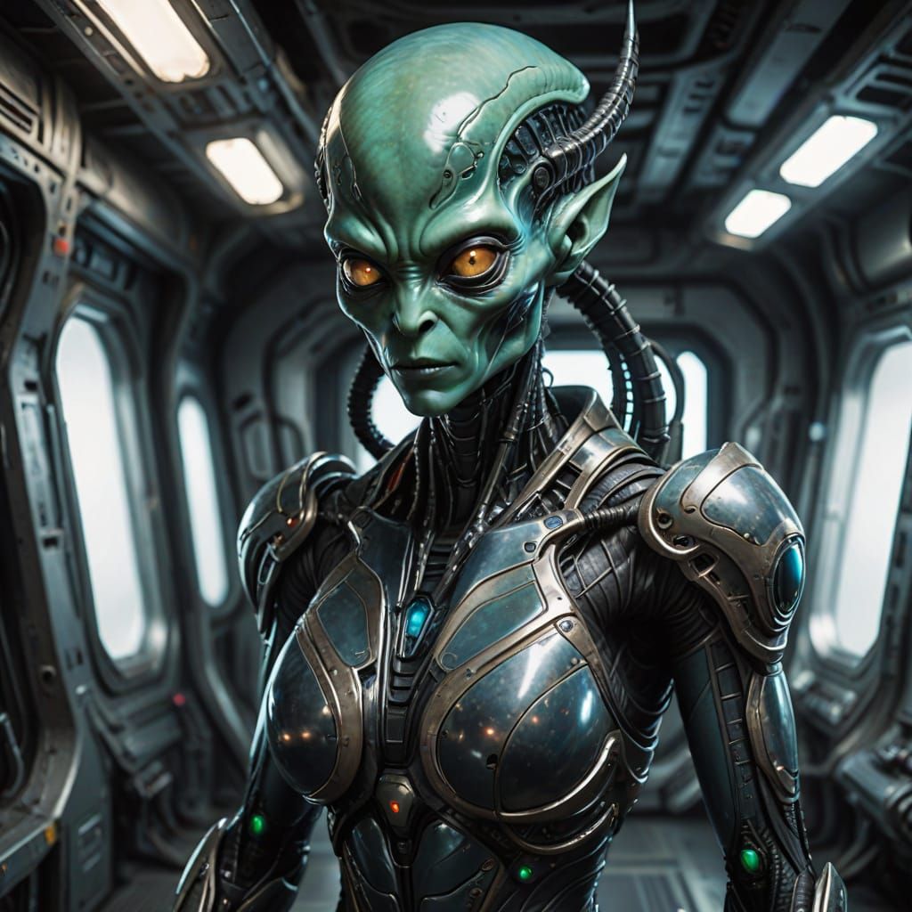 Ethereal Alien Beauty in Sultry Portraiture