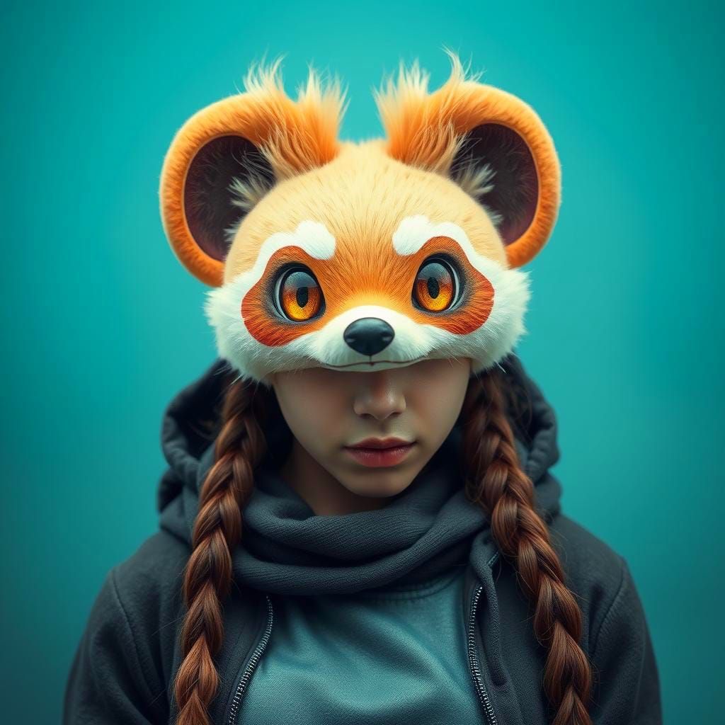 Furret Pokemon as Striking Human Girl in 8k