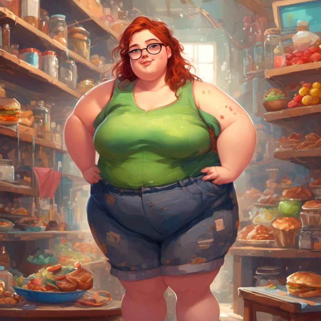 Curvy Woman with Freckles and Round Face