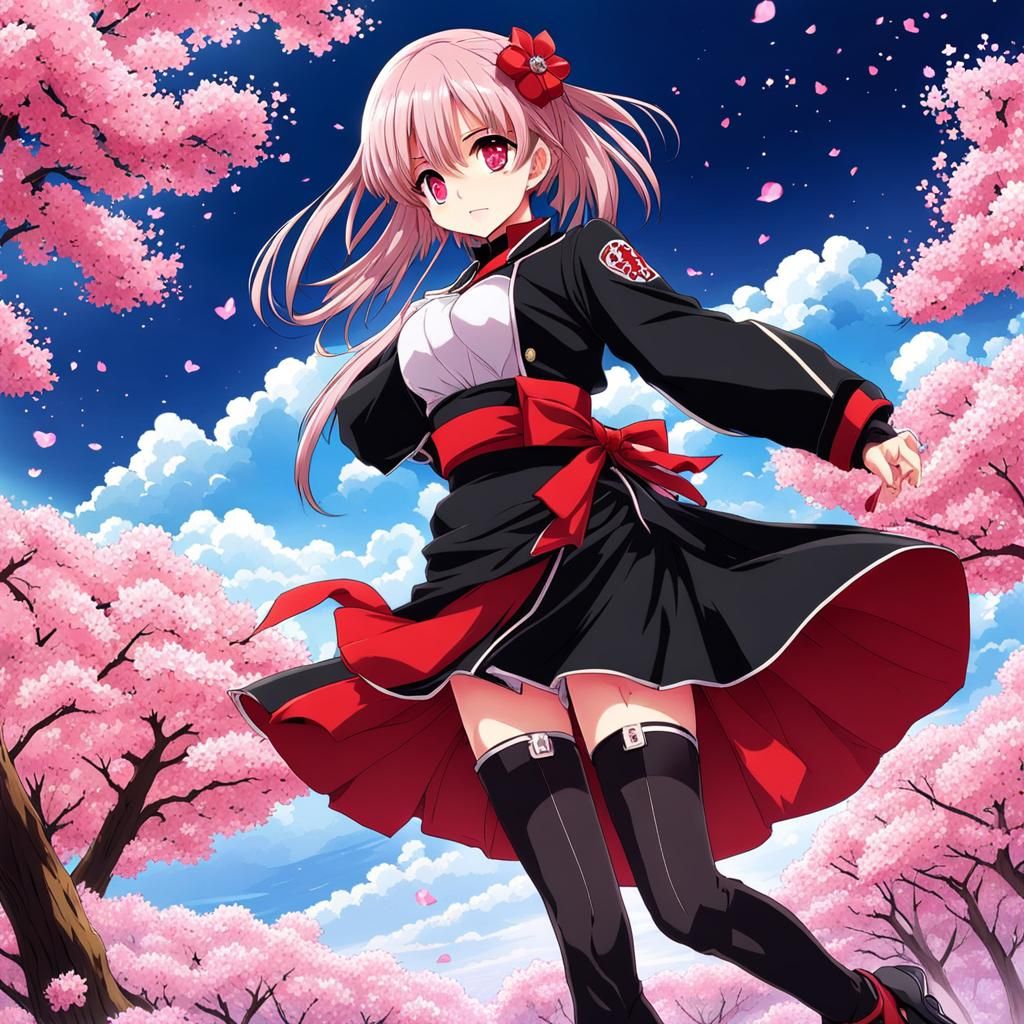 Anime Art: Sakura and Hidan Kissing