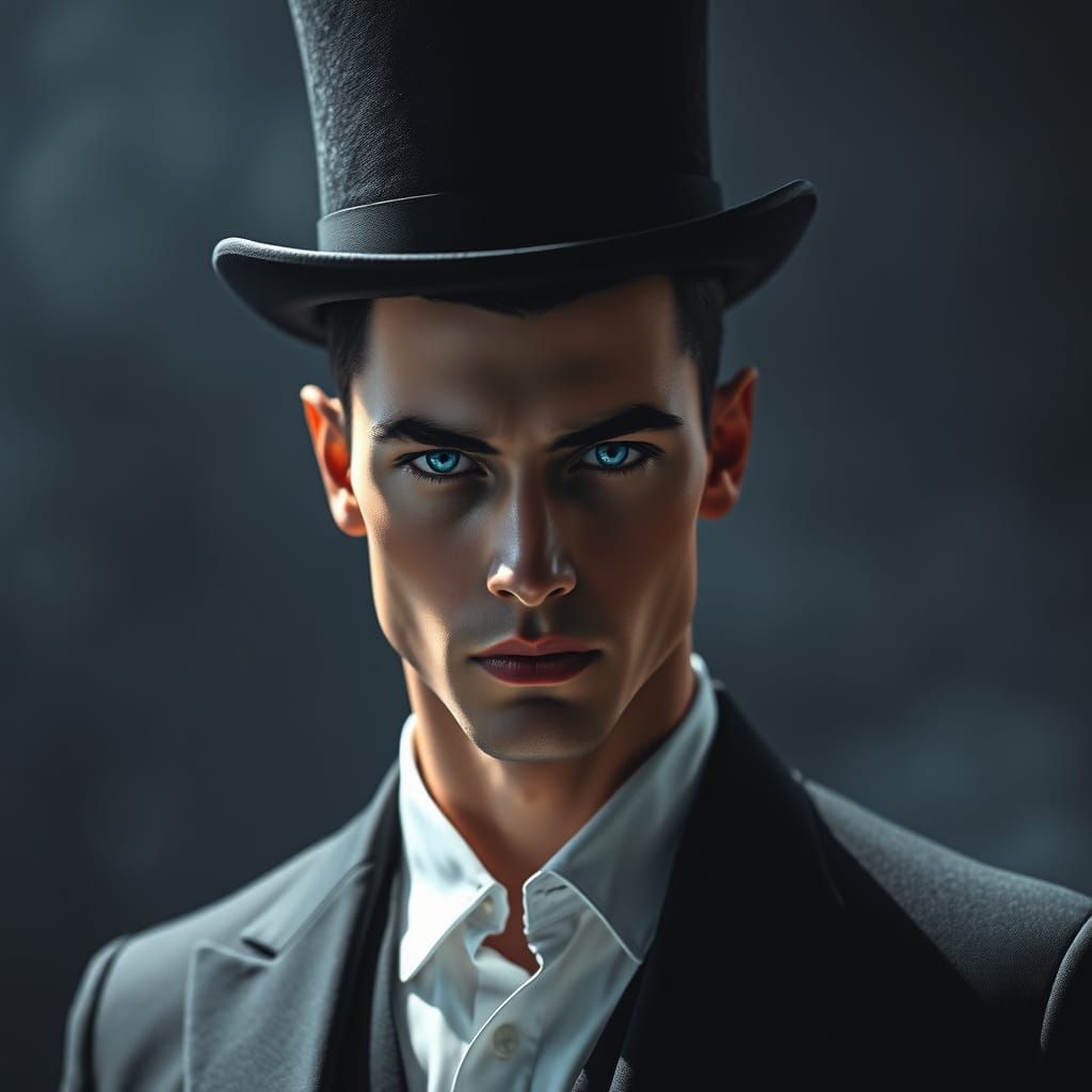 Ethereal Emperor in Dark Science Fiction Landscape