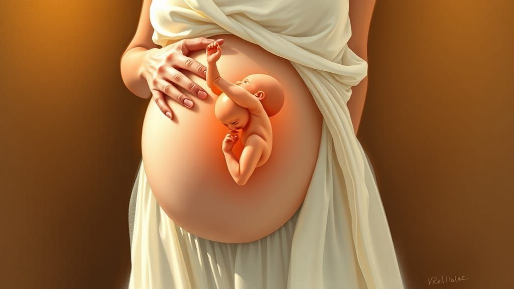 Mother and Fetus in Gentle Harmony