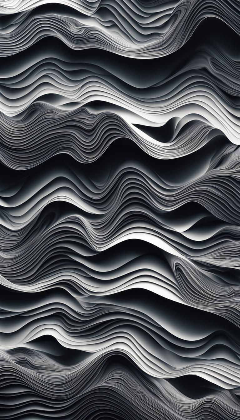 Minimalist Abstract with Intricate Details and 3D Shading