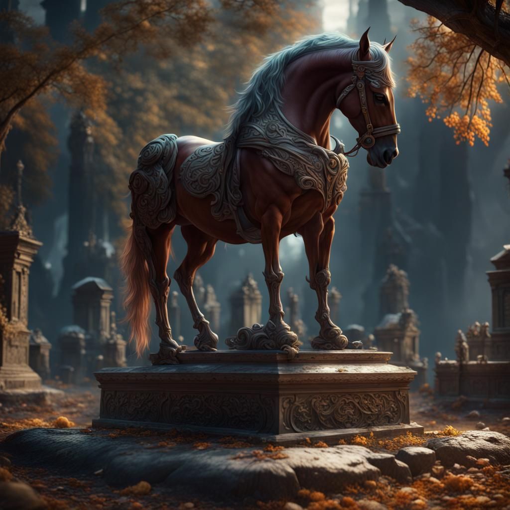 Statue for a horse.