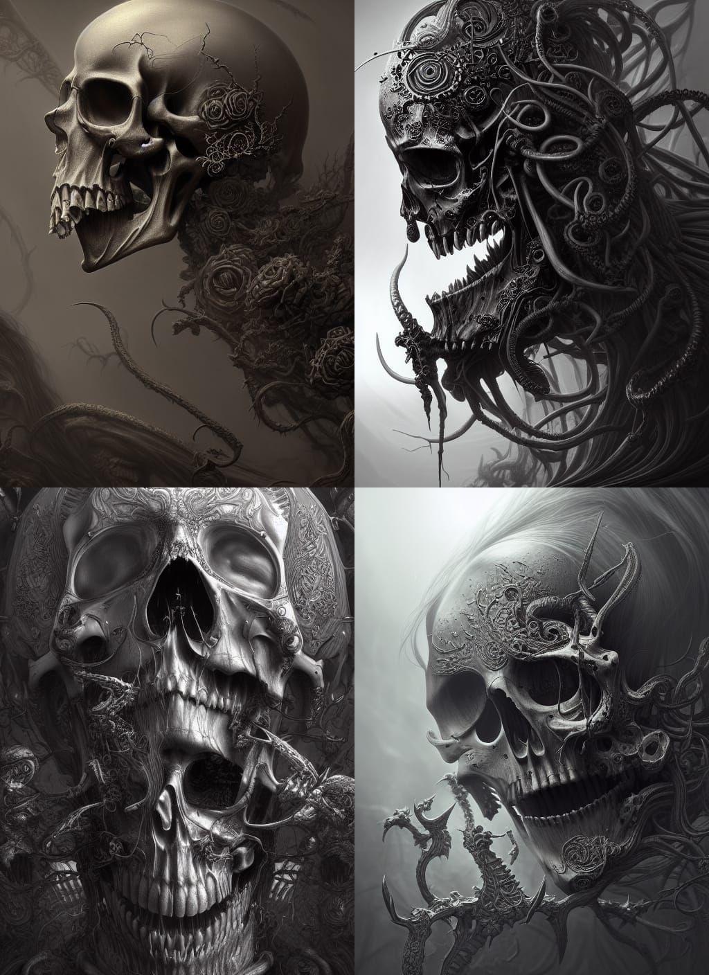 Elaborate Depiction of Death in Fantasy Art Style