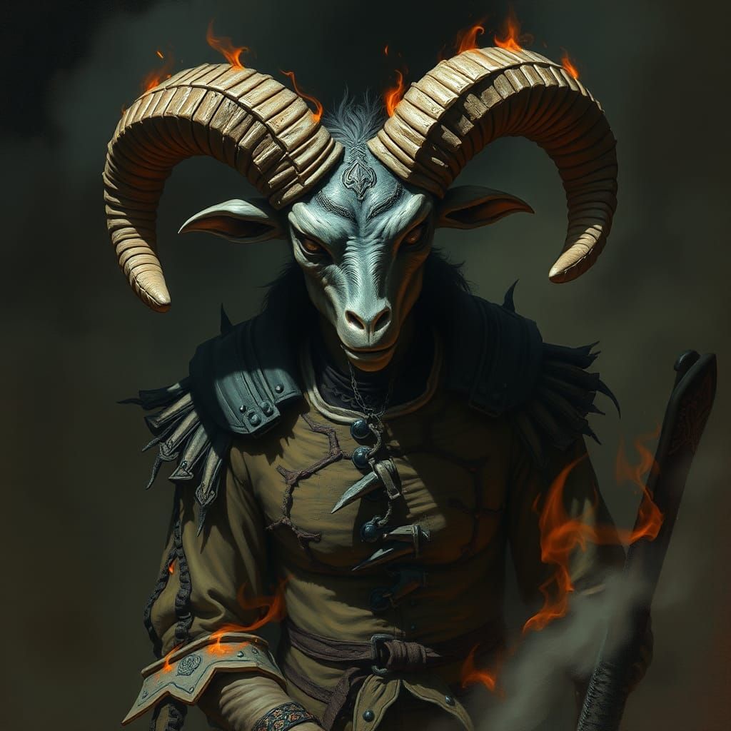 Disturbed Dwarf in Nightmarish Setting