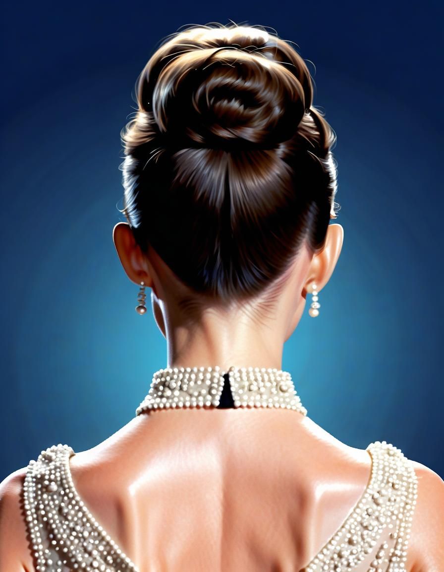 Audrey Hepburn Portrait with Mischievous Smile