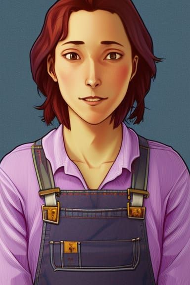 Maru from Stardew Valley Portrait, Detailed Digital Art