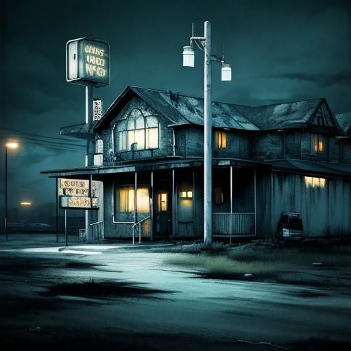 Creepy Motel Inspired by Gothic Film Noir