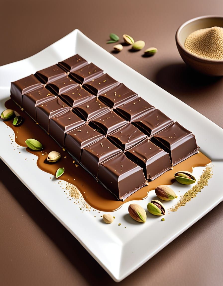 Whimsical Dessert Scene in Line and Wash Drawing