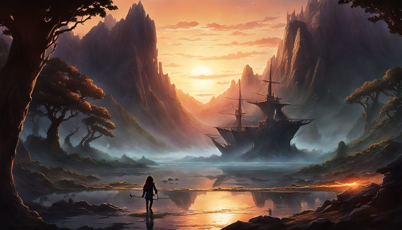 Ethereal Space Reflected on Sword Blade